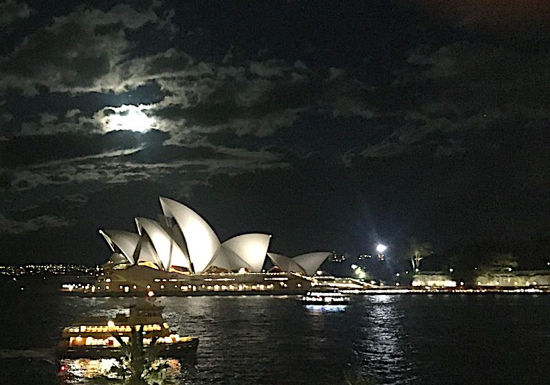 Full moon over Sydney Opera House image