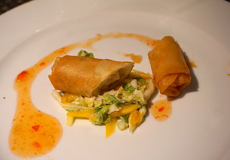 Seabourn Encore The Colonnade shrimp spring roll image