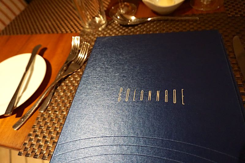 Seabourn Encore The Colonnade menu image