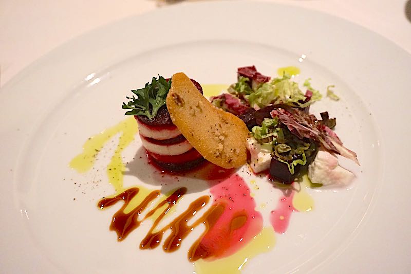 Seabourn Encore The Restaurant beets and mozzarella image