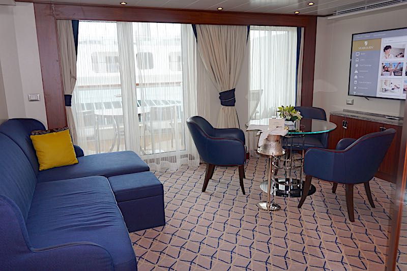 Seabourn Encore Penthouse Suite living area image