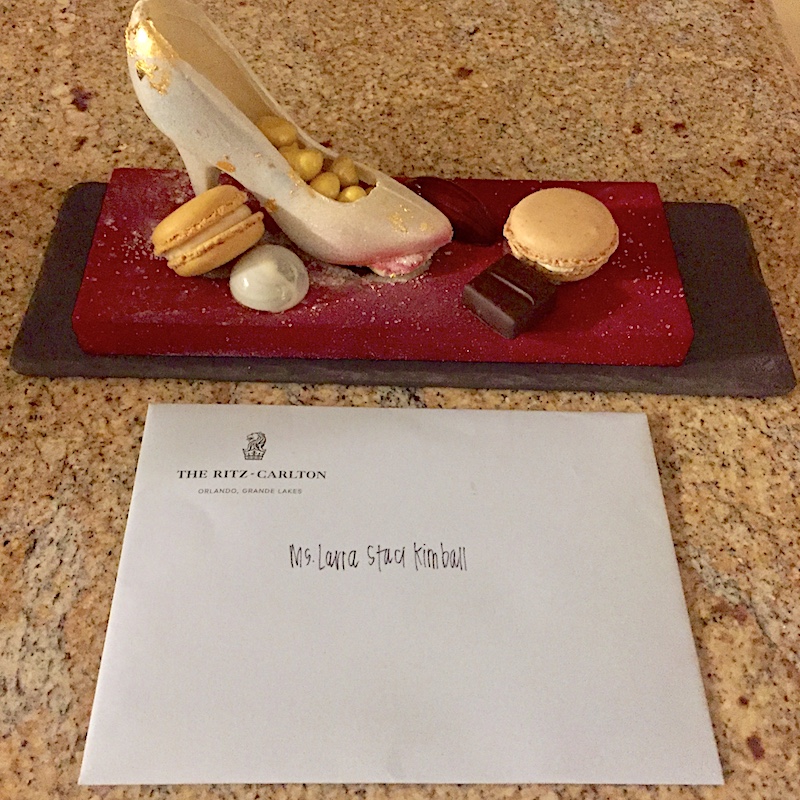 Ritz Carlton Orlando welcome amenity 