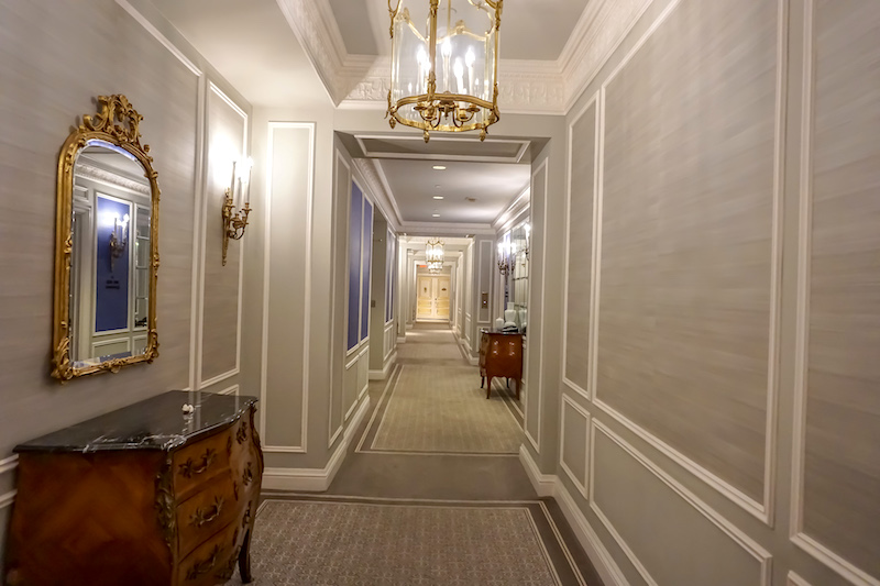 St Regis New York Grand Luxe guest room hallway image